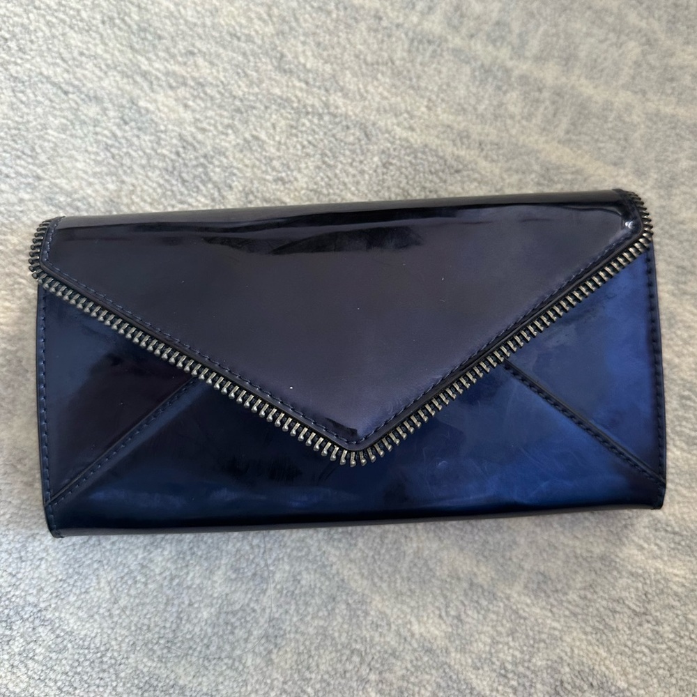 REBECCA MINKOFF BLUE REFLECTIVE WALLET
